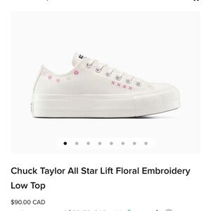 Converse Chuck Taylor Lift Low Top with Floral Design NWT